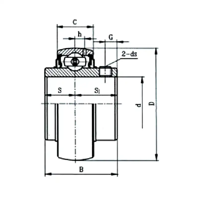 UC300 with set screwStructure diagram